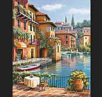 Famous Canal Paintings - Cafe at the Canal
